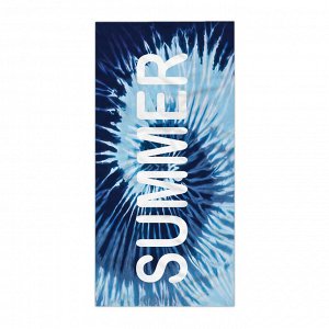 Банное полотенце, принт "Summer", цвет синий