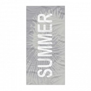 Банное полотенце, принт "Summer", цвет серый