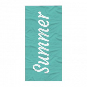 Банное полотенце, принт "Summer", цвет голубой