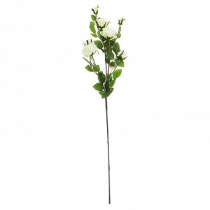 Декоративная ветка "Роза" цвет - белый, 73см, 5 цветков, 2 бутона (Китай)