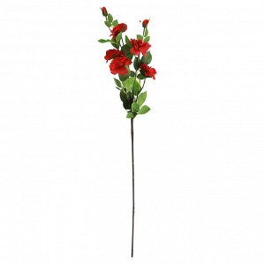 Декоративная ветка "Роза" цвет - красный, 73см, 5 цветков, 2 бутона (Китай)