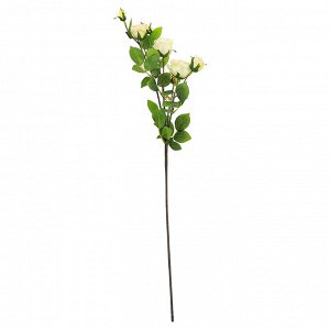 Декоративная ветка "Роза" цвет - персиковый, 73см, 5 цветков, 2 бутона (Китай)