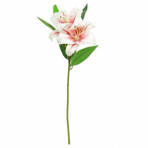 Цветок "Гортензия" цвет - бело-розовый, 58см, 2 цветка - д17х9см, 1 бутон (Китай)