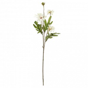 Цветок "Ромашка" цвет - белый, 51см, 4 цветка, 1 бутон (Китай)