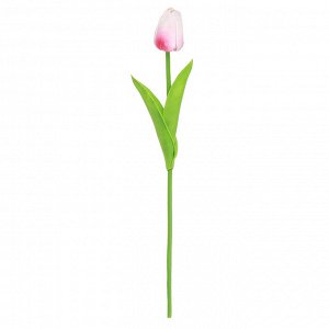 Цветок "Тюльпан" цвет - розовый, 32см, цветок - д3х4см (Китай)