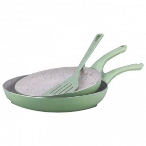Набор посуды с керамическим покрытием на 3 предмета ( 2 Сковороды + лопатка)