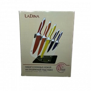 Набор ножей на прозрачной подставке LaDina 6 предметов