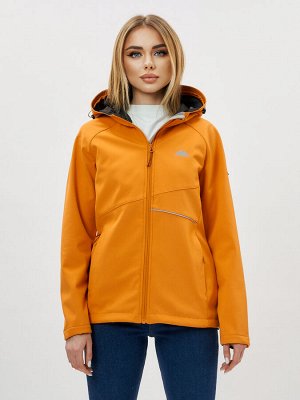 Ветровка MTFORCE женская softshell оранжевого цвета 22007O