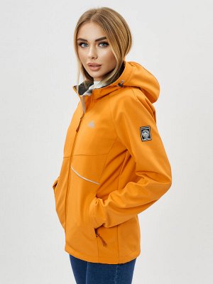 Ветровка MTFORCE женская softshell оранжевого цвета 22007O