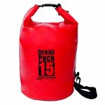 Водонепроницаемая сумка-мешок Ocean Pack, 15 L Красный