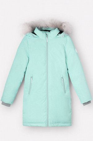 Crockid, Зимнее пальто для девочки с натуральным утеплителем Crockid