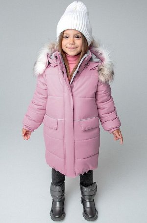 Зимнее пальто для девочки с утеплителем