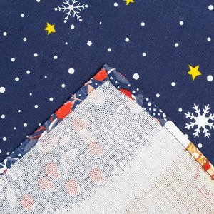 Полотенце новогоднее, размер DomoVita «Полночь», рогожка 170г/м², размер 50х70 см 100% хлопок