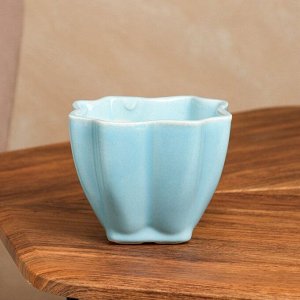 Кашпо "Лаванда", голубое, керамика, 0.6 л, 1 сорт, Иран