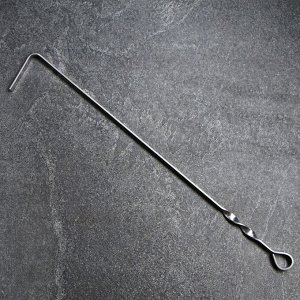 Кочерга, ручка - кольцо, ширина - 12 мм, 60 см, нержавеющая сталь