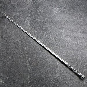 Кочерга из нержавеющей стали, ручка - кольцо, ширина - 12 мм, 70 см
