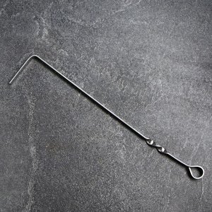 Кочерга из нержавеющей стали, ручка - кольцо, ширина - 12 мм, 50 см