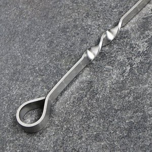 Кочерга из нержавеющей стали, ручка - кольцо, ширина - 12 мм, 50 см