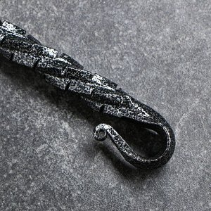Нож-вилка с ручкой горячей ковки "Серебрянный крючок"