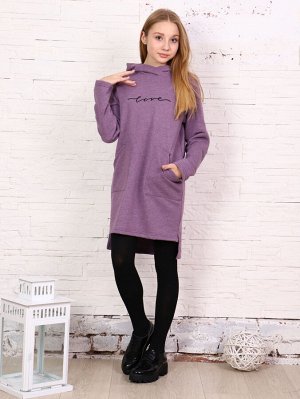 Платье-толстовка "Виола" фиолет-меланж