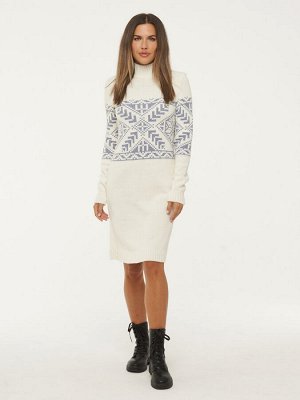 Платье женское 5232-2487/1   504/30869 молоко/зимнее утро