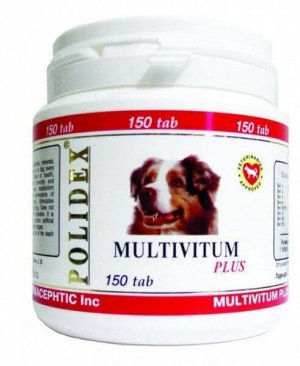 Polidex Multivitum Plus витамины для собак 150таб