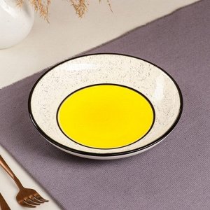 Набор посуды "Арабская ночь", керамика, желтый, 12 штук: тарелки 25 см, 20 см, 19 см, Иран
