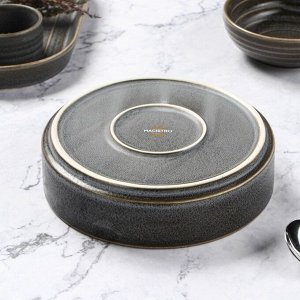 Салатник с высоким бортом Magistro Urban, 650 мл, d=17 см, фарфор, серый