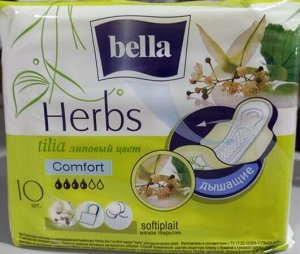 Bella Прокладки женские гигиенические Bella Herbs Tilia Comfort С экстратом липового цвета 10 шт в упак