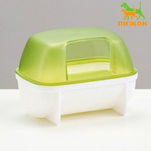 Туалет для грызунов "Пижон", 10,2 х 7,2 х 7,2 см, зелёный