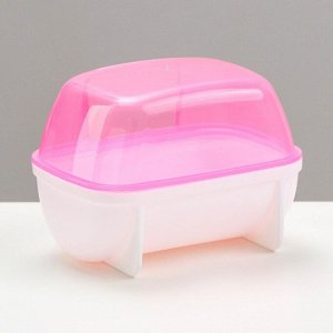Туалет для грызунов "Пижон", 10,2 х 7,2 х 7,2 см, розовый
