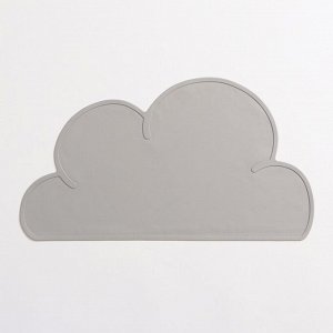 Коврик силиконовый под миску "Облако", 48 х 27 см, серый