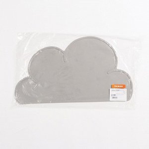 Коврик силиконовый под миску "Облако", 48 х 27 см, серый