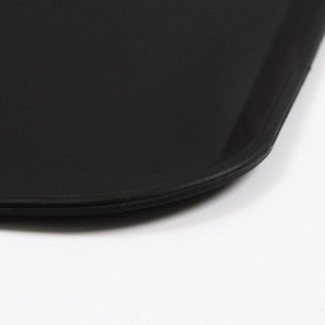 Коврик силиконовый под миску, 47 х 30 см, чёрный