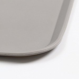 Коврик силиконовый под миску, 47 х 30 см, серый
