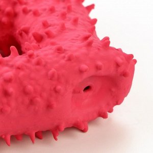 Пижон Игрушка пищащая для собак из латекса &quot;Квадрат&quot;, 8,5 х 8,5 см, розовая