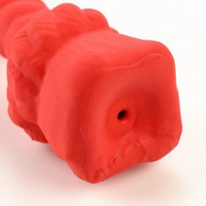 Игрушка пищащая для собак из латекса "Канат", 12 см, красная