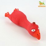 Игрушка пищащая для собак из латекса &quot;Петух&quot;, 18 см, красная