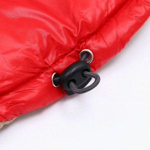 Куртка для собак с утяжкой размер 12 (ДС 28, ОГ 38, ОШ 27), золото-красная