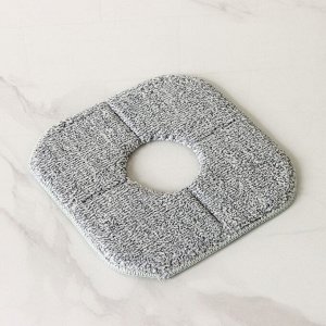 Насадка для швабры Raccoon, с вырезом, микрофибра, квадратная, 21x21 см, серая