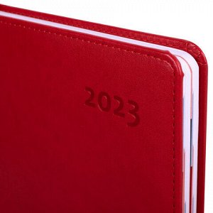 Ежедневник датированный 2023 А5 148х218 мм GALANT "Ritter", под кожу, красный, 114168