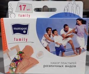 Bella Пластырь FAMILY в наборе 17 шт/Matopat