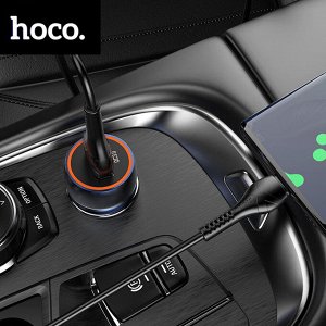 Автомобильное зарядное устройство Hoco “Shield” QC3.0 18W+ Type-C кабель