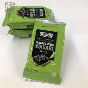 Морская капуста Nicos Seaweed snack Wasabi 4гр.