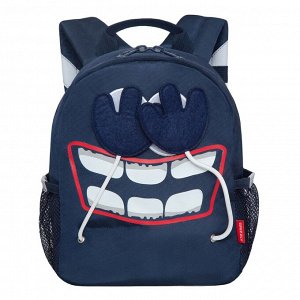 Рюкзак для дошкольников, для мальчика, синий монстрик