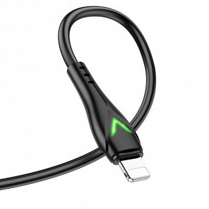 USB кабель Borofone "Bright" LED For Lightning / 2.4A, 1 м