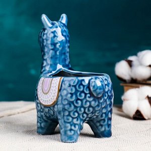 Кашпо "Лама Ама" 14х10х15см, 0,3 л, d-6,5, микс