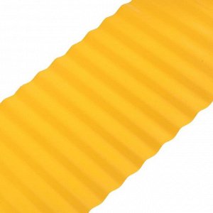 Лента бордюрная, 0.15 ? 9 м, толщина 0.6 мм, пластиковая, гофра, жёлтая