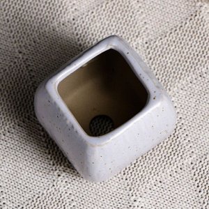 Горшок "Куб" серый, 8х7,5см