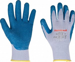 Перчатки трикотажные защитные перчатки DexGrip с покрытием  латексом синего цвета